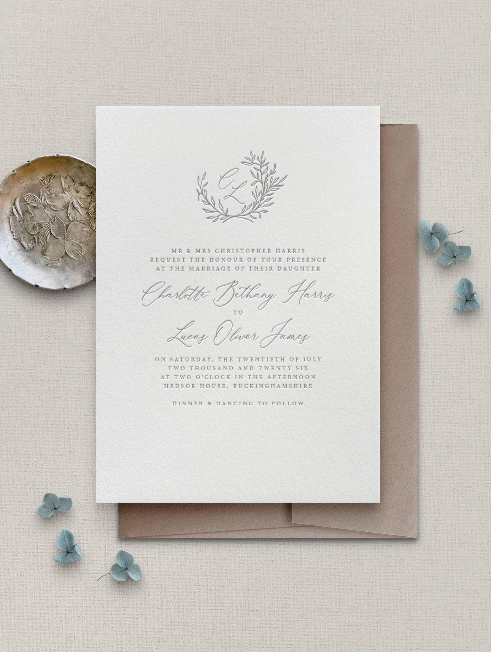 Bethany wedding stationery sample