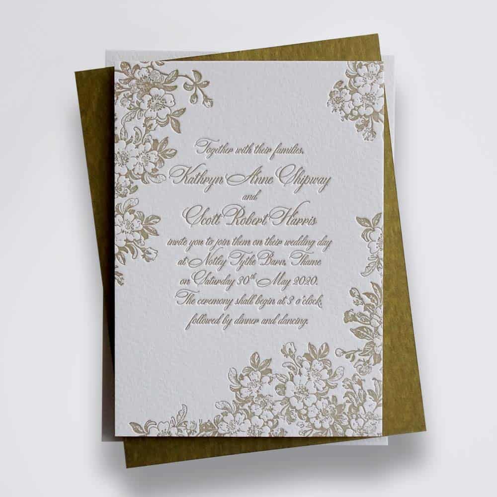 Blossom wedding stationery sample