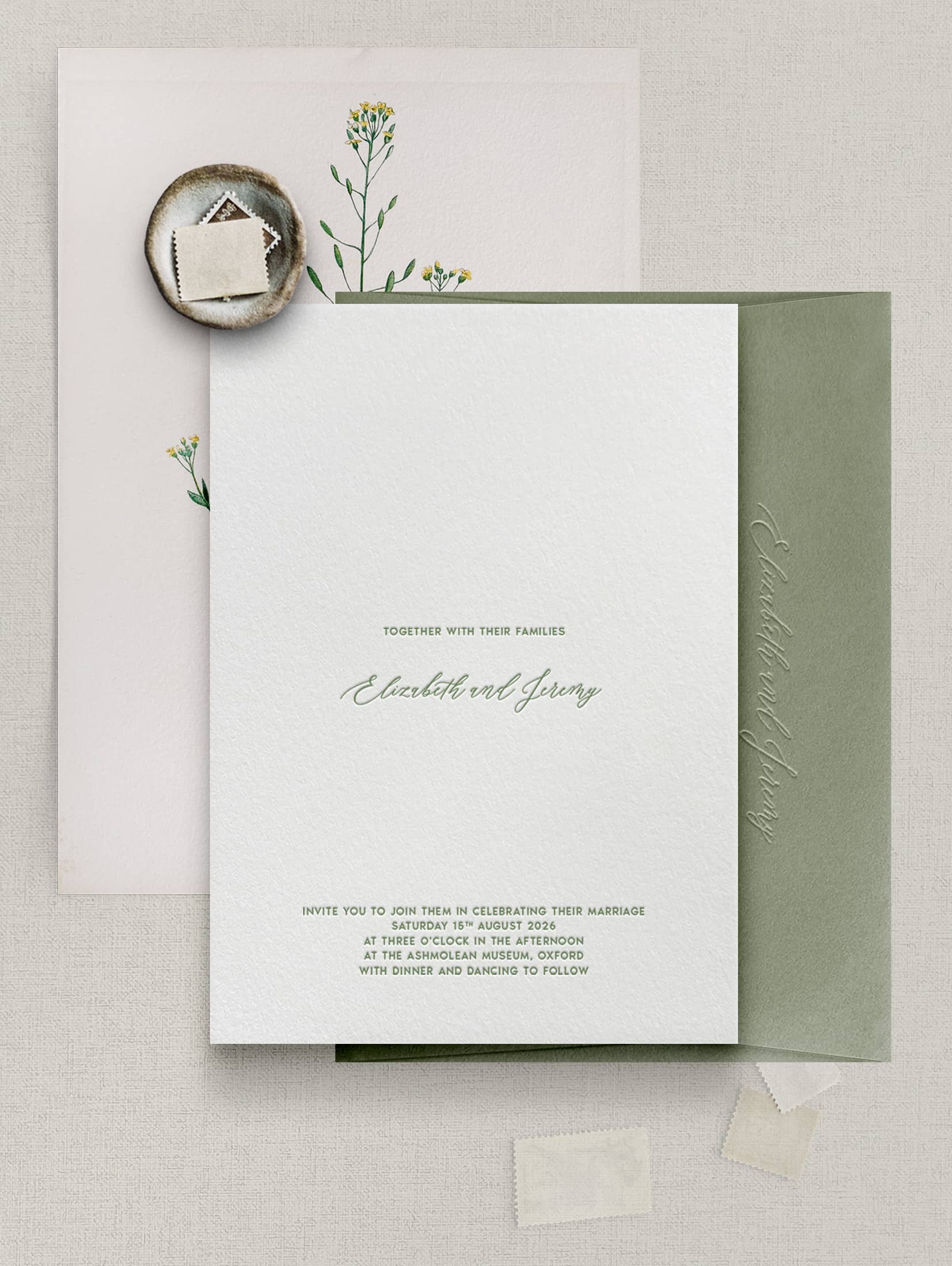 Ellie wedding stationery sample