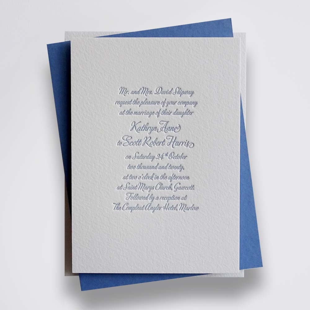 Emily wedding stationery sample