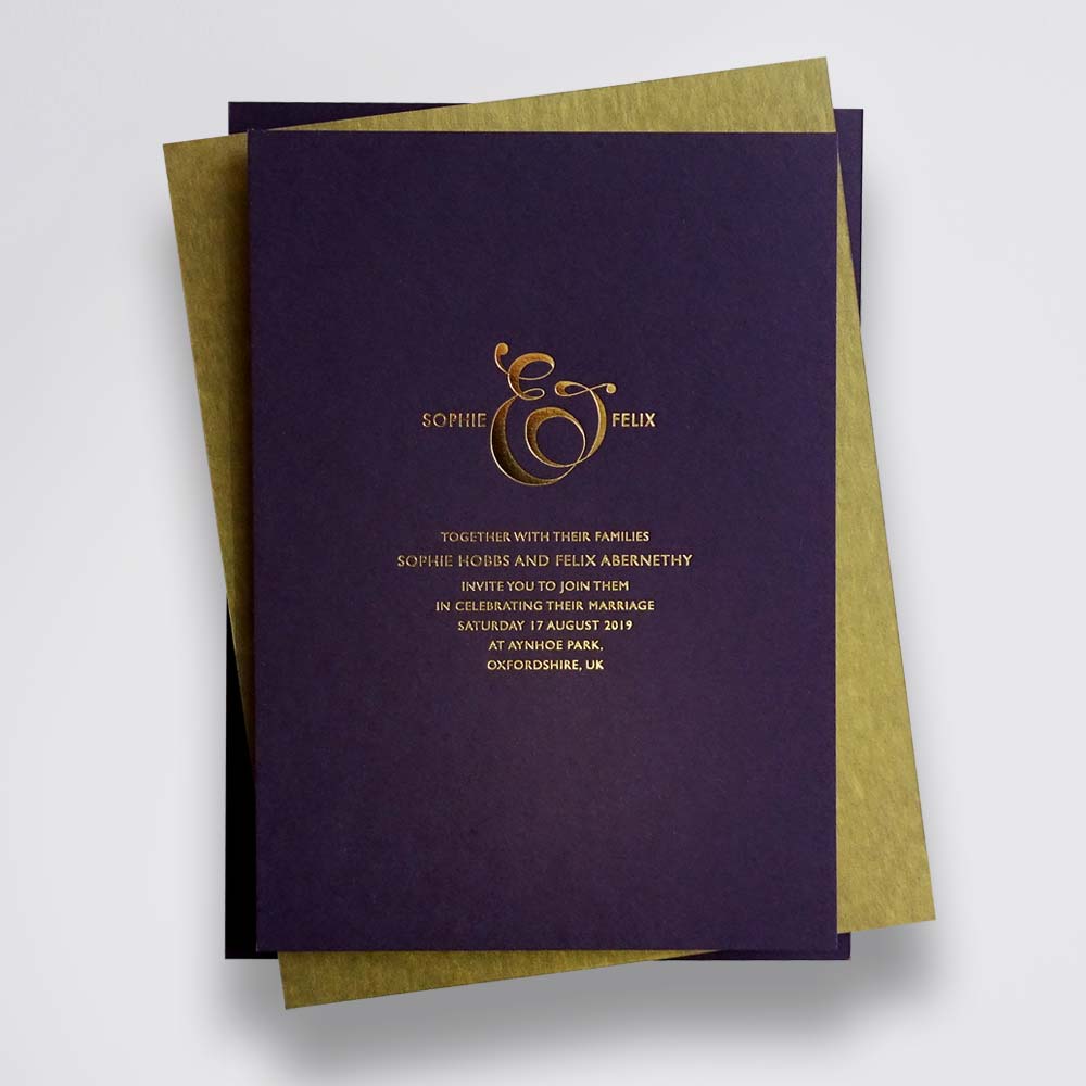 Eve wedding stationery sample