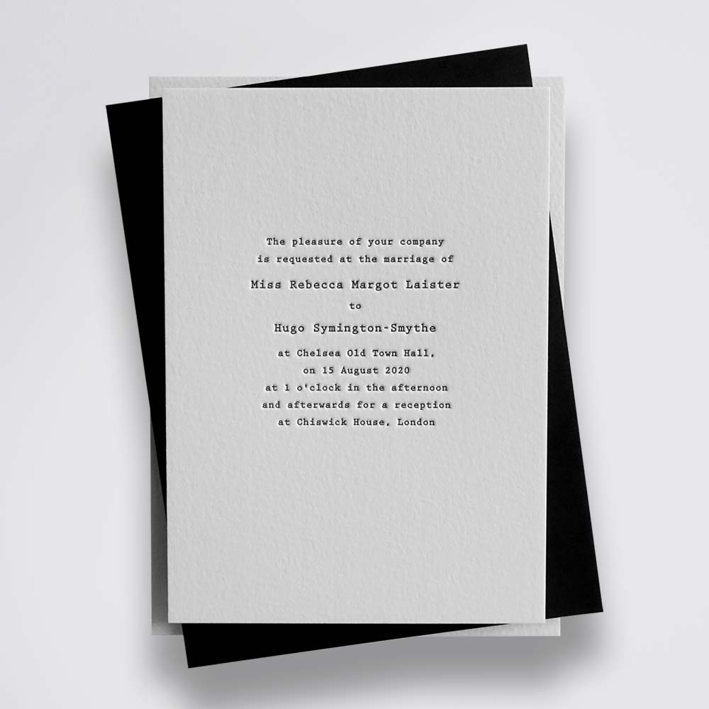 Felicity wedding stationery sample