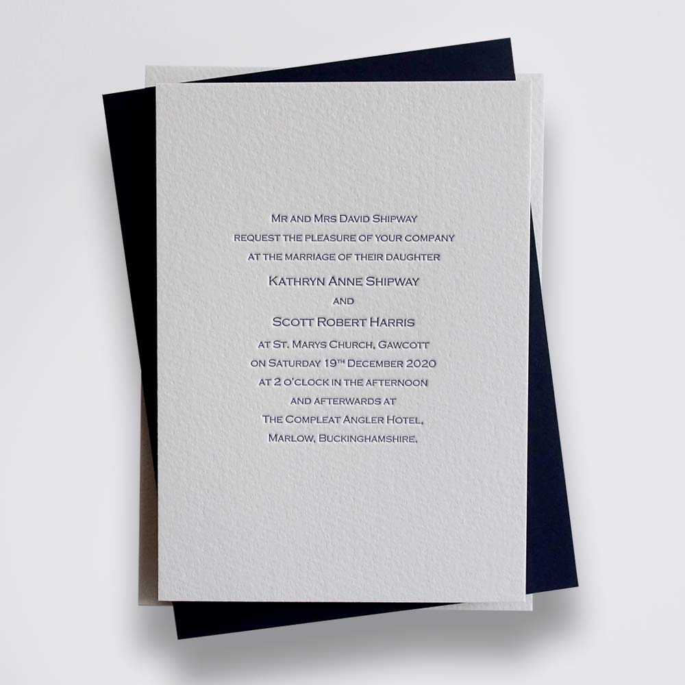 Grace wedding stationery sample