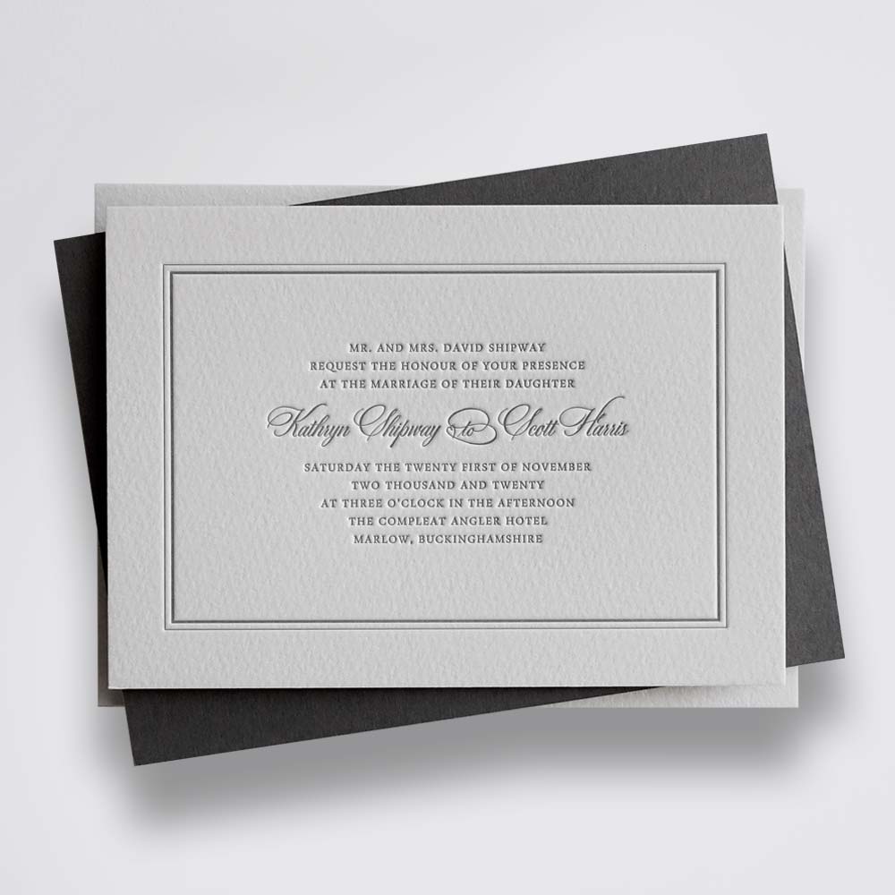 Harriet wedding stationery sample