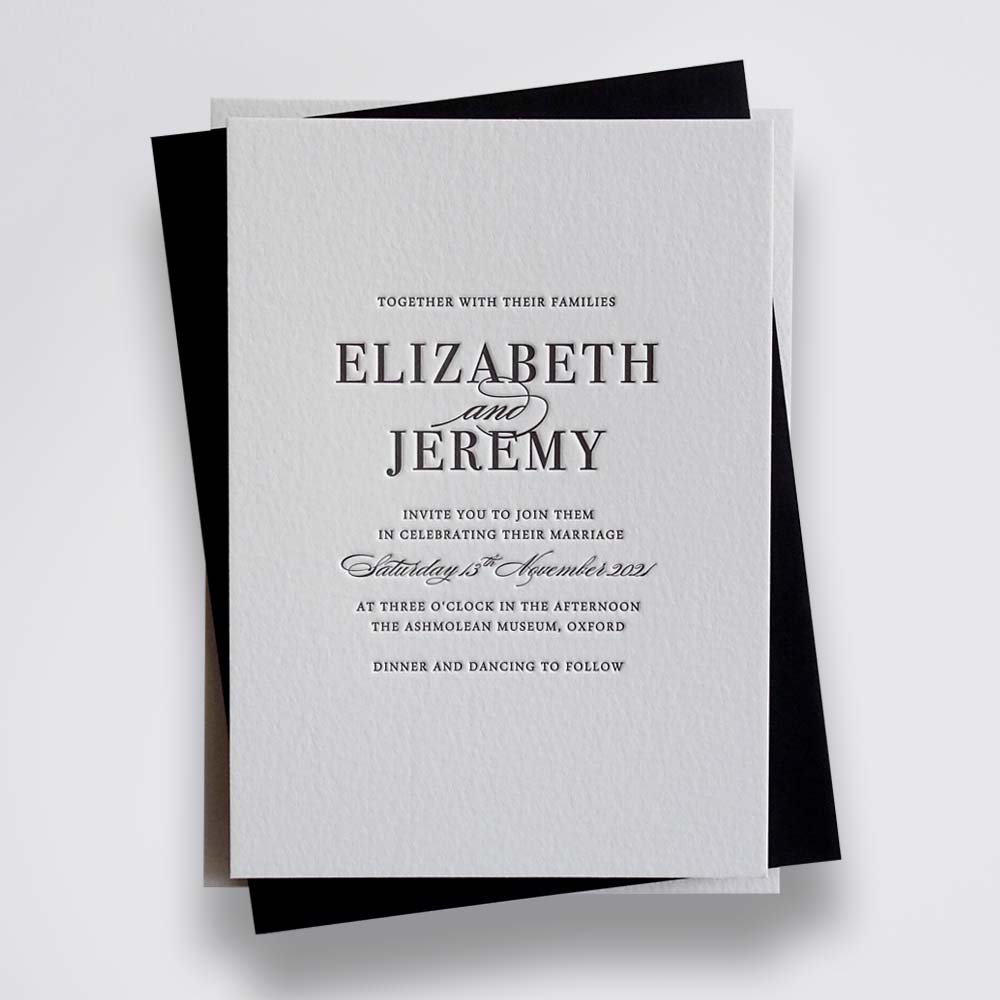 Jade wedding stationery sample
