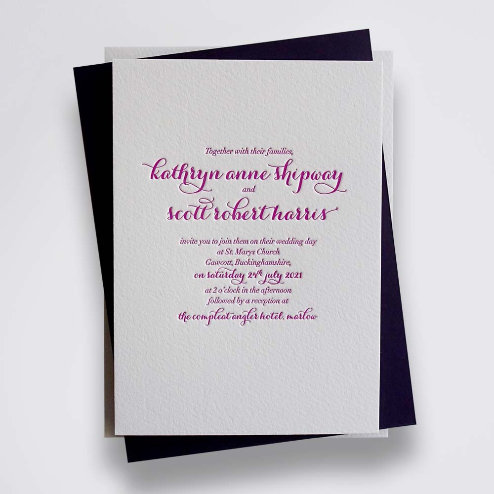 Lucy wedding stationery sample