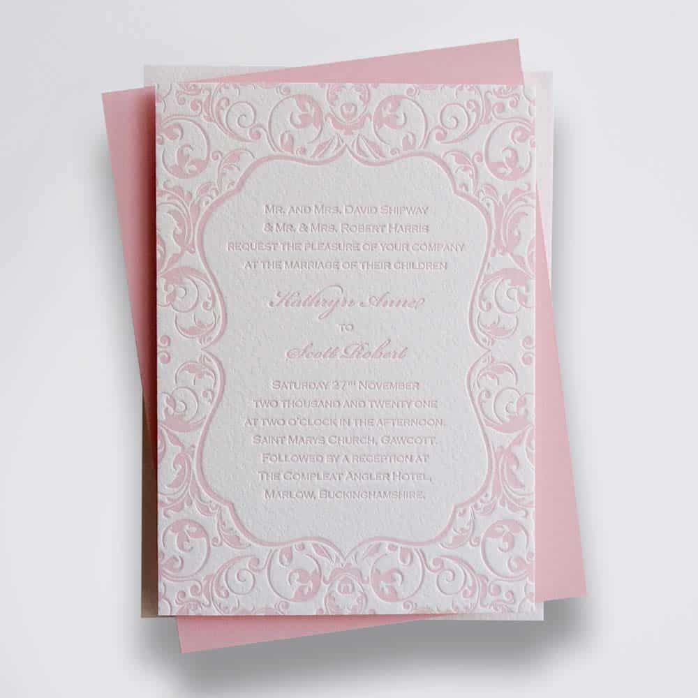 Olivia wedding stationery sample