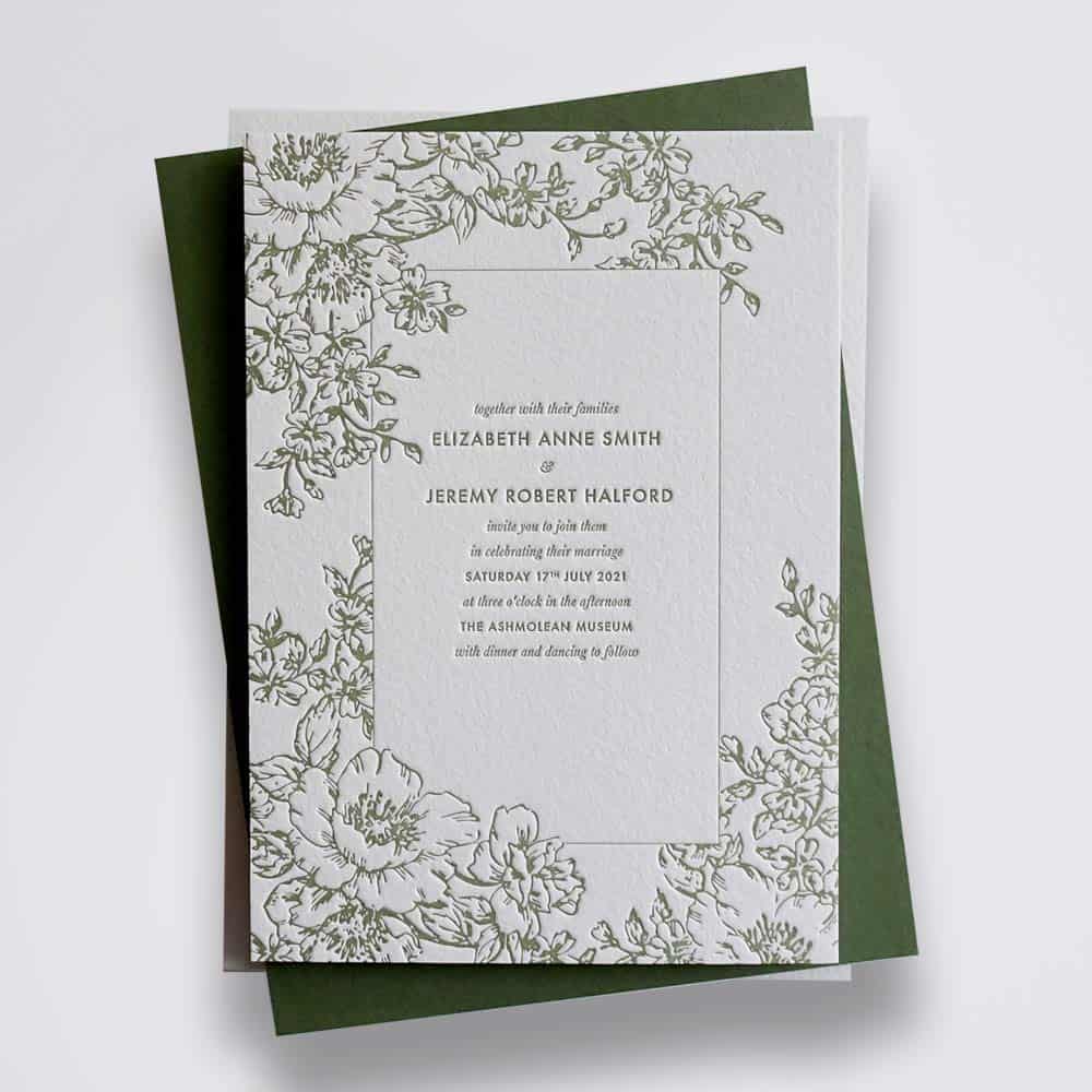 Poppy wedding stationery sample