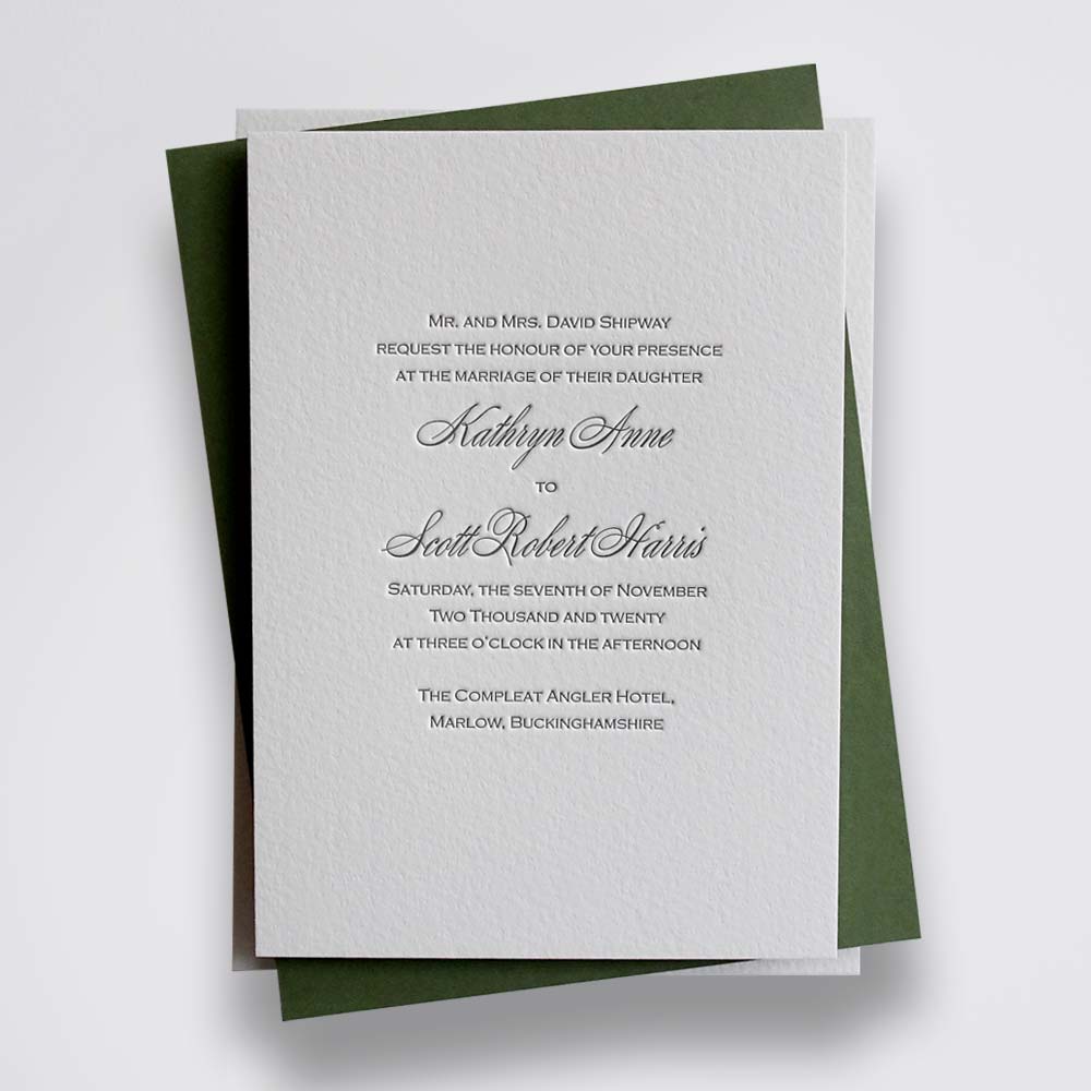 Rosie wedding stationery sample